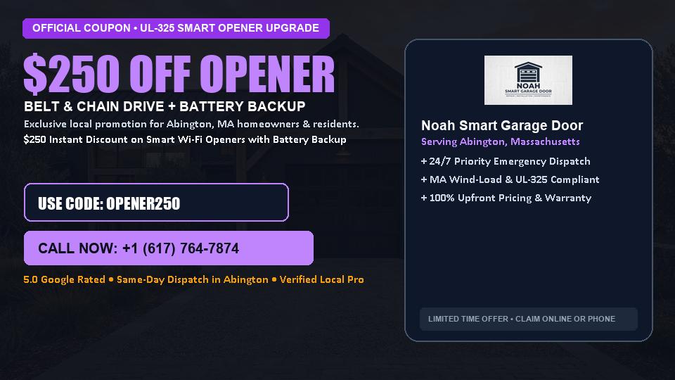 Noah Smart Garage Door $250 OFF Premium LiftMaster Opener Installation